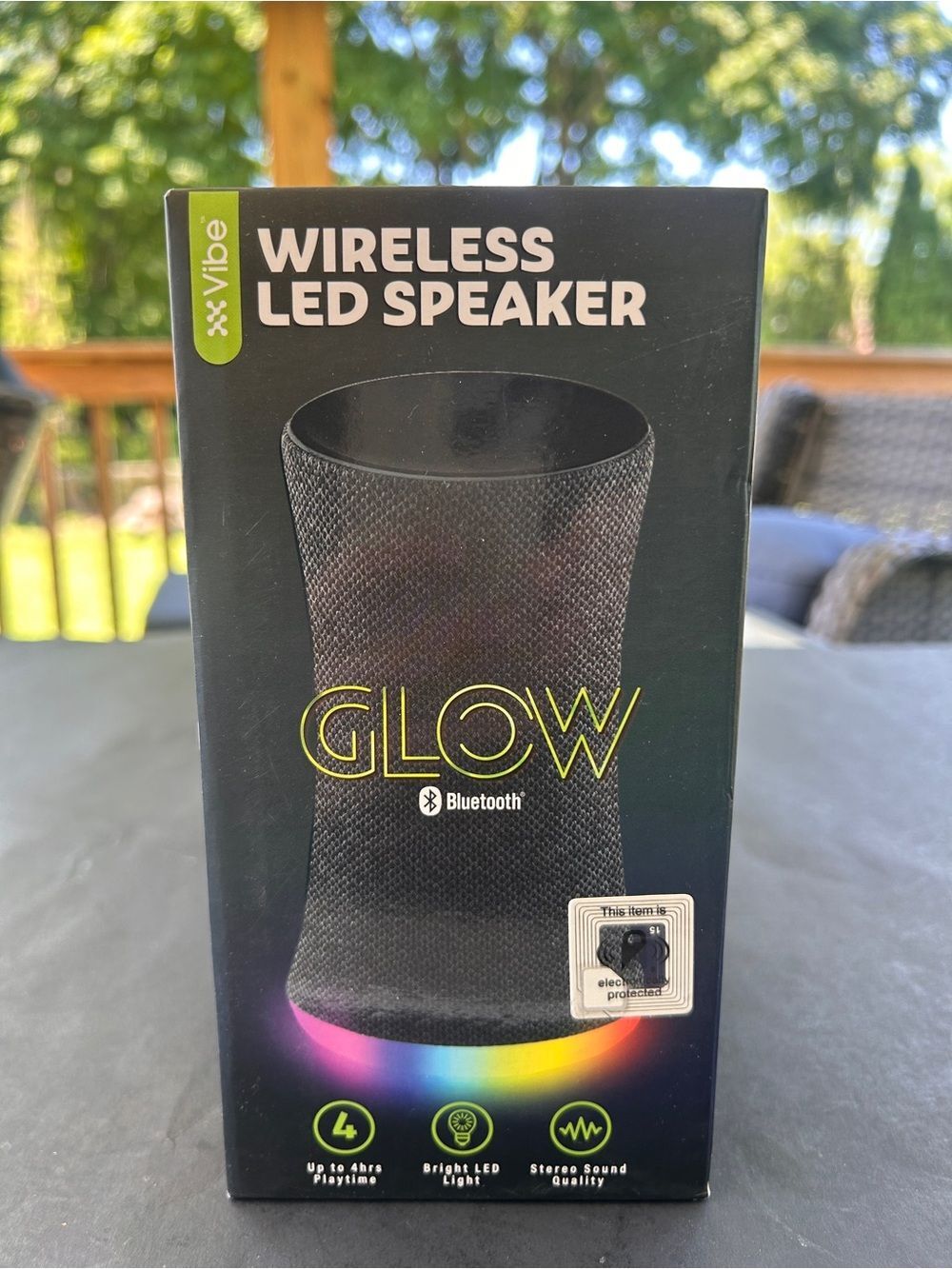 Vibe Black LED Glow Wireless Bluetooth Speaker new in box